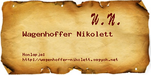 Wagenhoffer Nikolett névjegykártya