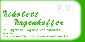 nikolett wagenhoffer business card